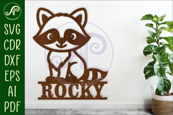Download Raccoon Personalized Name Sign Laser Cut - Personalized name sign Collection