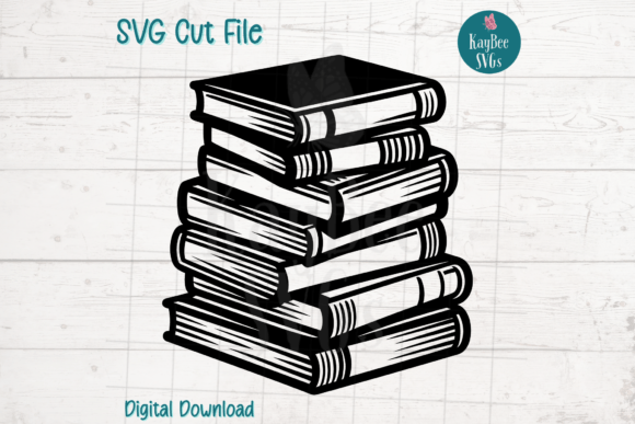 Download Stack of Vintage Books SVG Cut File - Premium Bundle